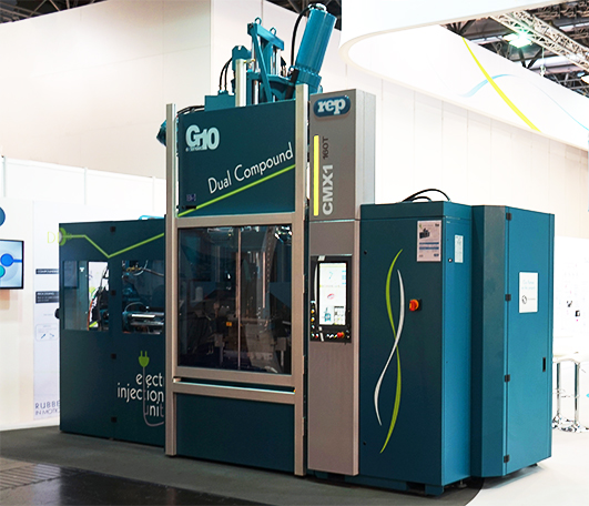 Compact multi Station Molding Machine REP Compact multi Station Rubber injeciton Molding Machine REP - quick mold change - low space requirement - easy automation