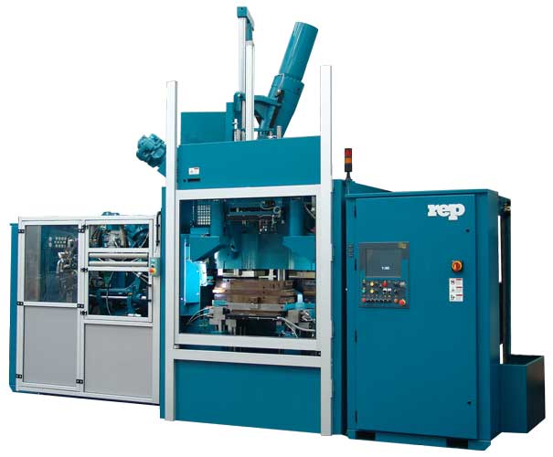 Multiinjection dual-compound multistation press for rubber molding
